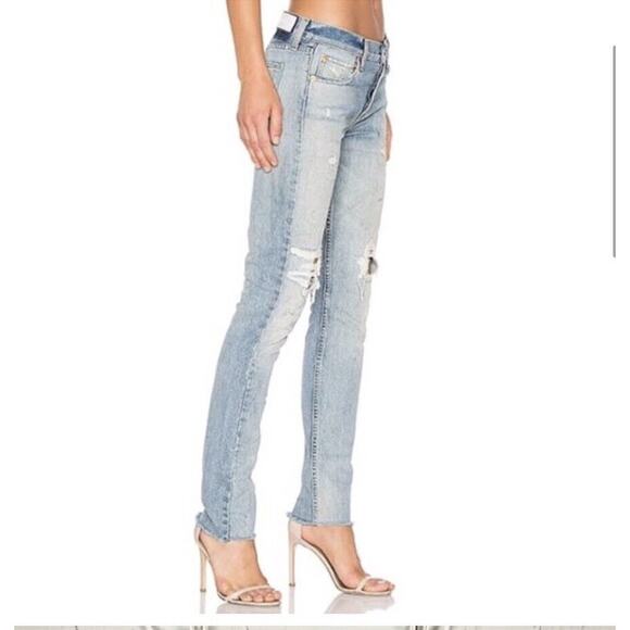 Revolve Re/Done Originals Low Rise Light Repair Skinny Size 29 - Picture 12 of 15
